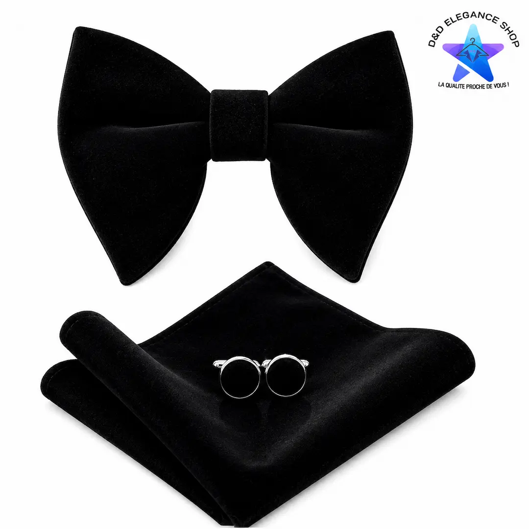 [NOE-PAP-VIP] NOEUDS PAPILLON VIP (EN VELOUR) (NOIRE)