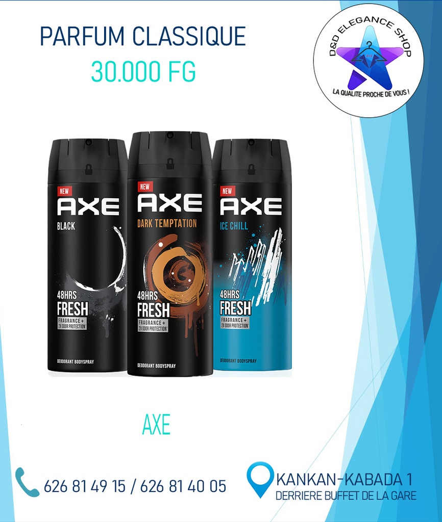 [PAR-HOM-AXB] PARFUMS HOMME AXE BOITE