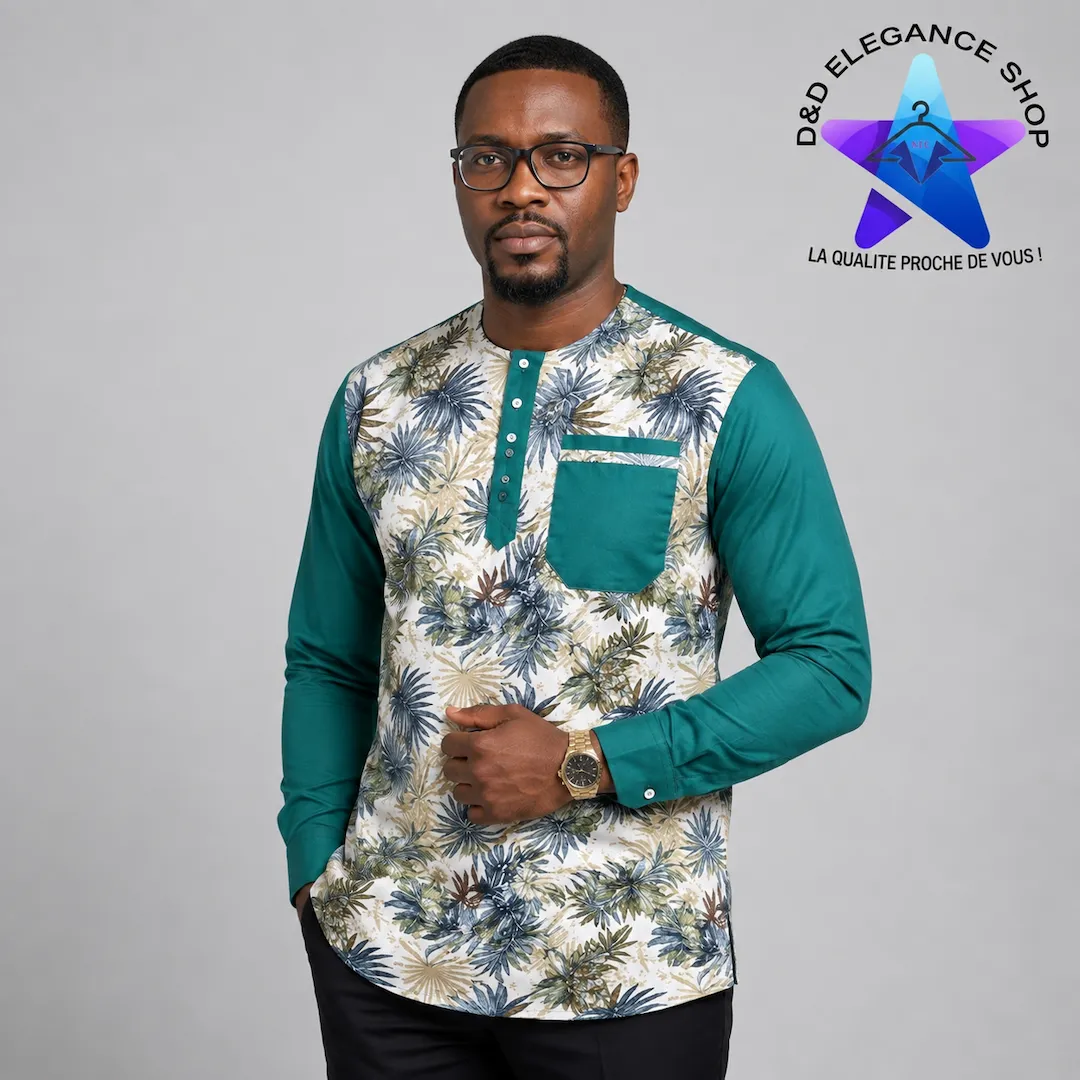 [CHE-CIV-SIM-0121] CHEMISE SIMPLE COTE D'IVOIRE  012 (LONGUE, XL)