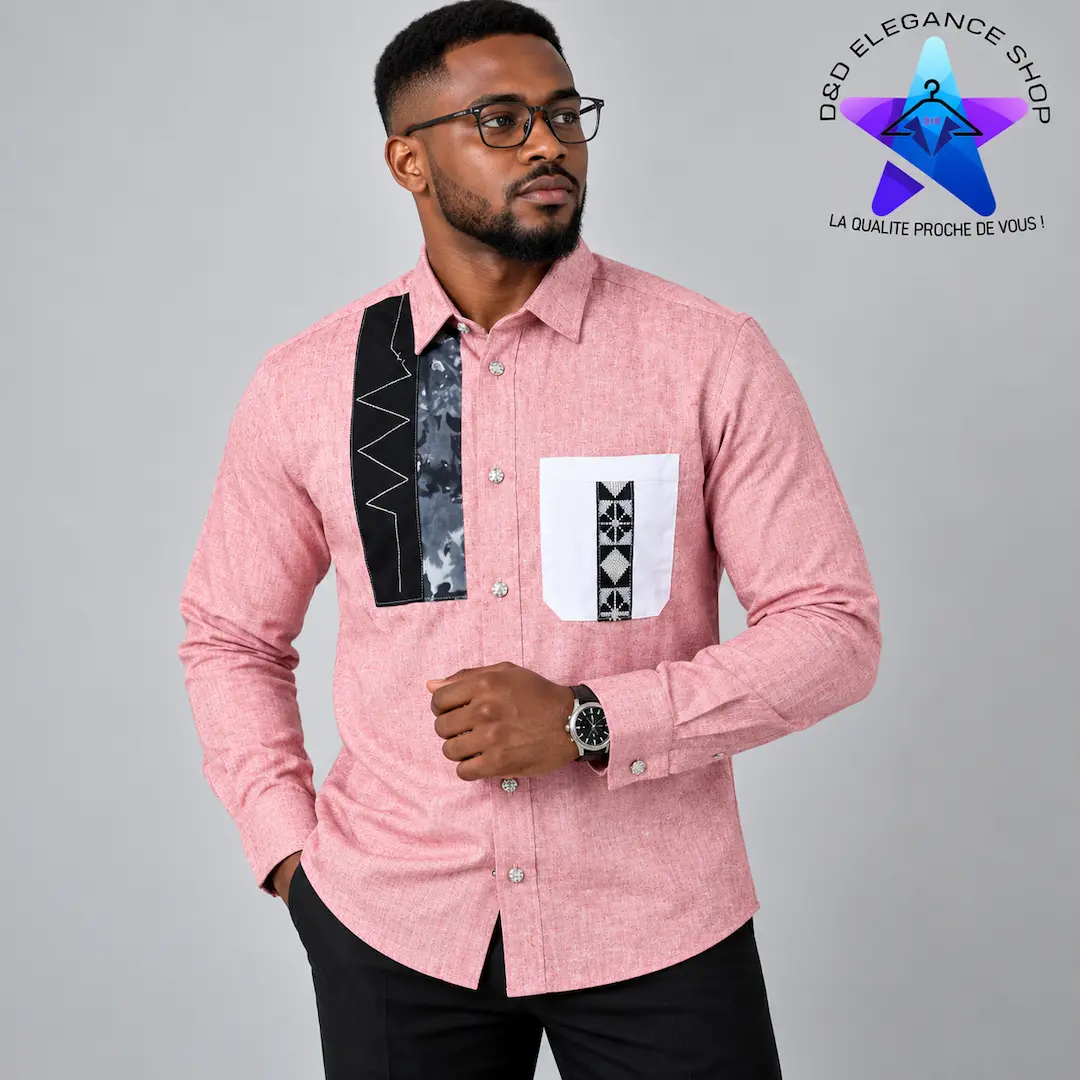 [CHE-CIV-SIM-0261] CHEMISE SIMPLE COTE D'IVOIRE  026 (LONGUE, XL)