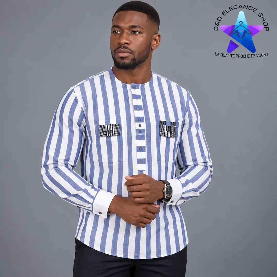[CHE-CIV-SIM-0271] CHEMISE SIMPLE COTE D'IVOIRE  027 (LONGUE, XL)