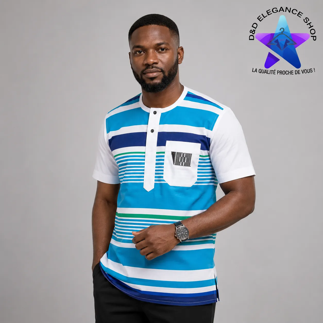 [CHE-CIV-SIM-0421] CHEMISE SIMPLE COTE D'IVOIRE  042 (LONGUE, XL)