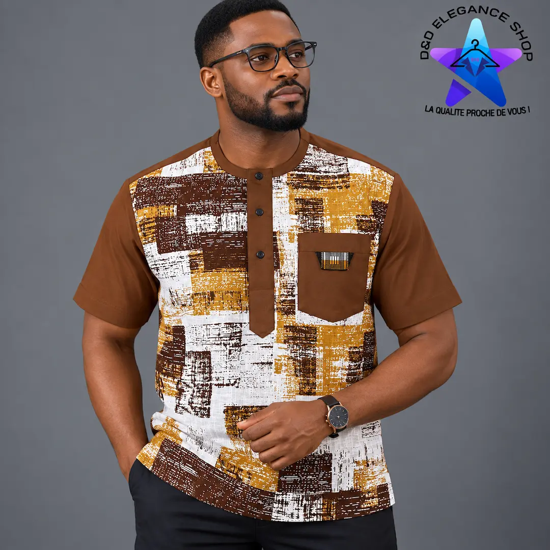 [CHE-CIV-SIM-0511] CHEMISE SIMPLE COTE D'IVOIRE  051 (LONGUE, XL)