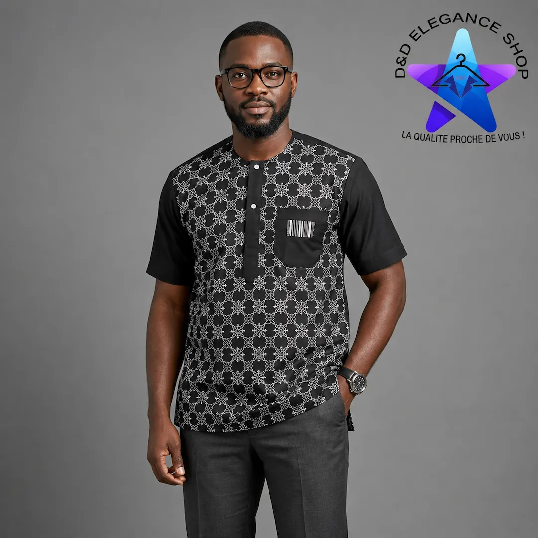 [CHE-CIV-SIM-0561] CHEMISE SIMPLE COTE D'IVOIRE  056 (LONGUE, XL)