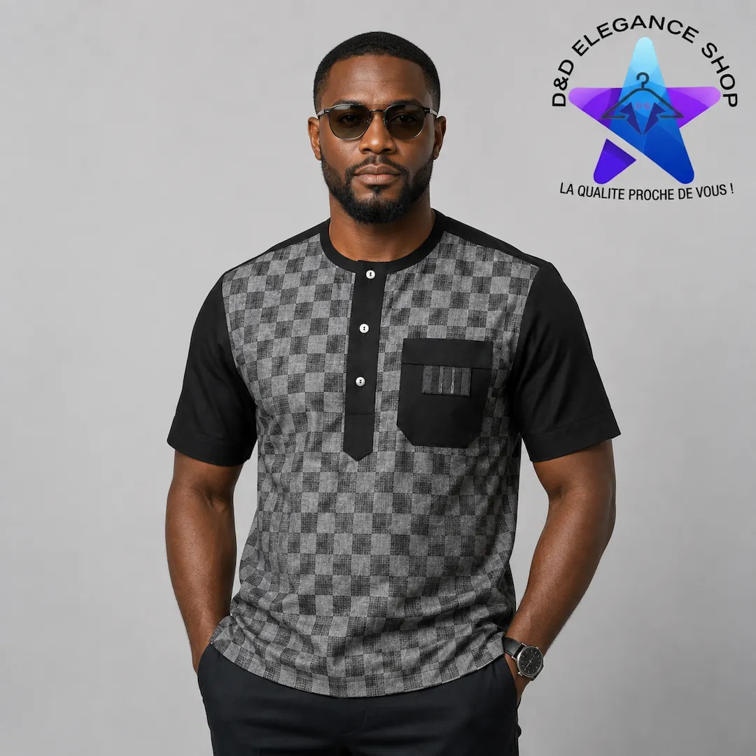 [CHE-CIV-SIM-0641] CHEMISE SIMPLE COTE D'IVOIRE  064 (LONGUE, XL)