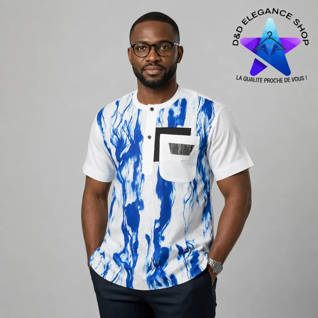 [CHE-CIV-SIM-0671] CHEMISE SIMPLE COTE D'IVOIRE  067 (LONGUE, XL)