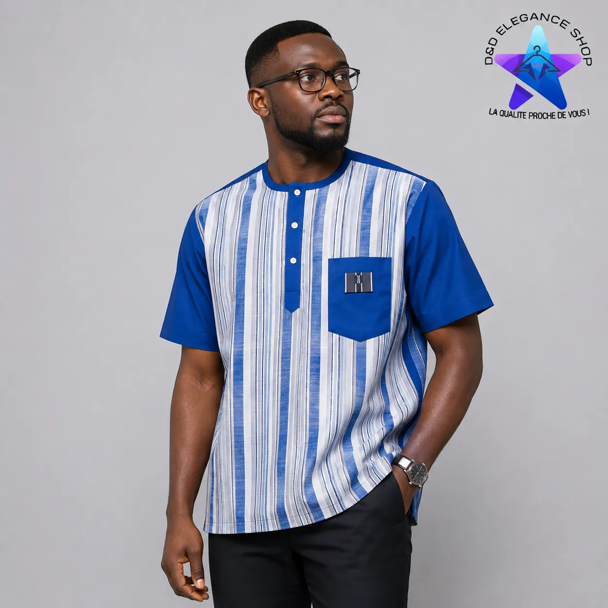[CHE-CIV-SIM-0701] CHEMISE SIMPLE COTE D'IVOIRE  070 (LONGUE, XL)
