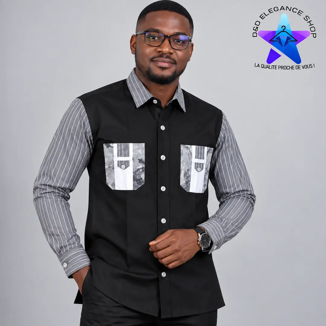 [CHE-CIV-SIM-0811] CHEMISE SIMPLE COTE D'IVOIRE  081 (LONGUE, XL)