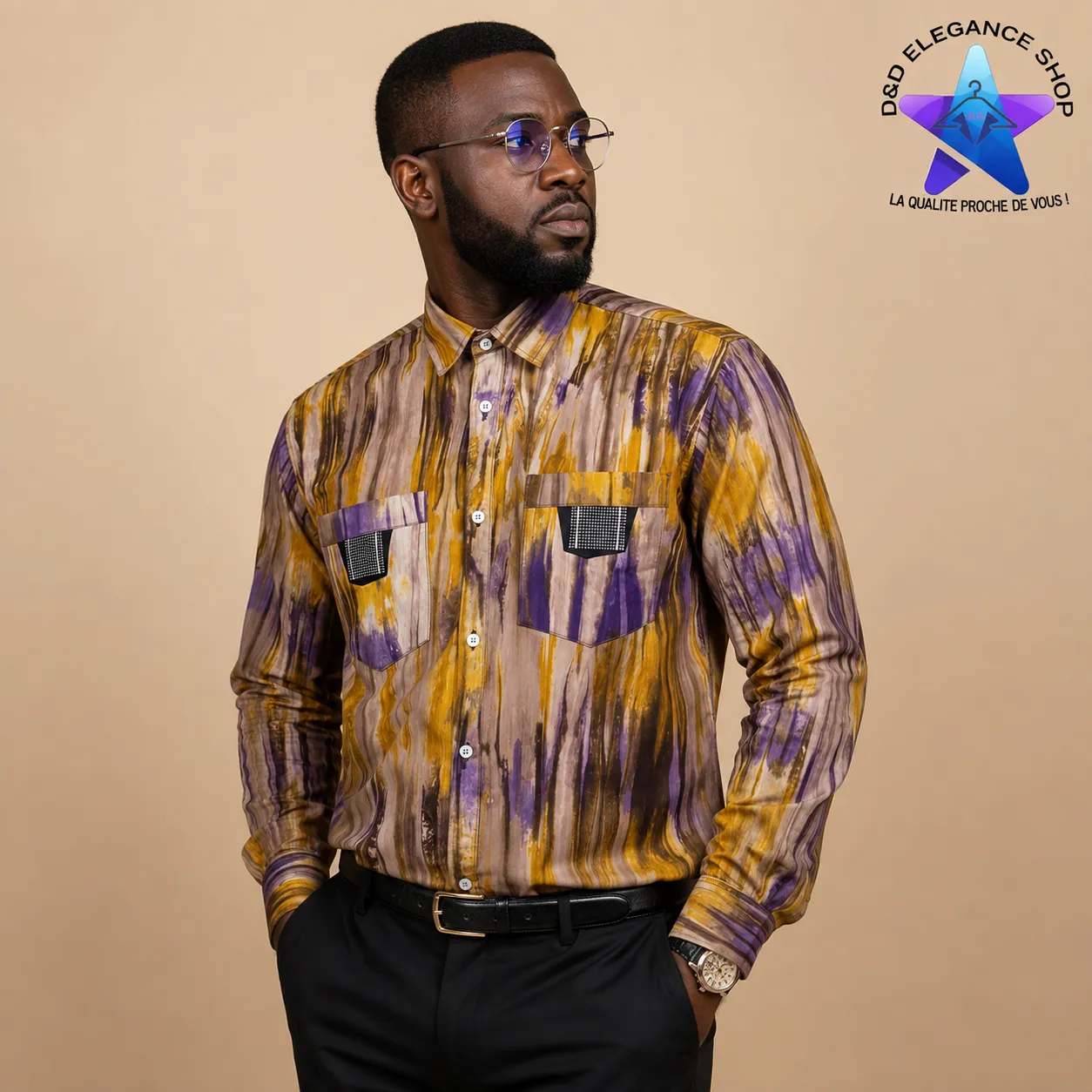 [CHE-CIV-KOK-0011] CHEMISE KOKODUNDO COTE D'IVOIRE 001 (LONGUE, XL)