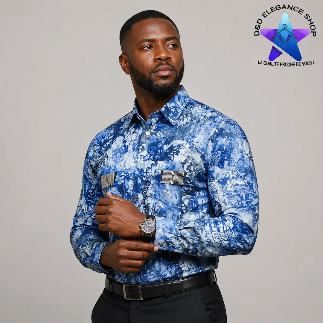 [CHE-CIV-KOK-0031] CHEMISE KOKODUNDO COTE D'IVOIRE 003 (LONGUE, XL)