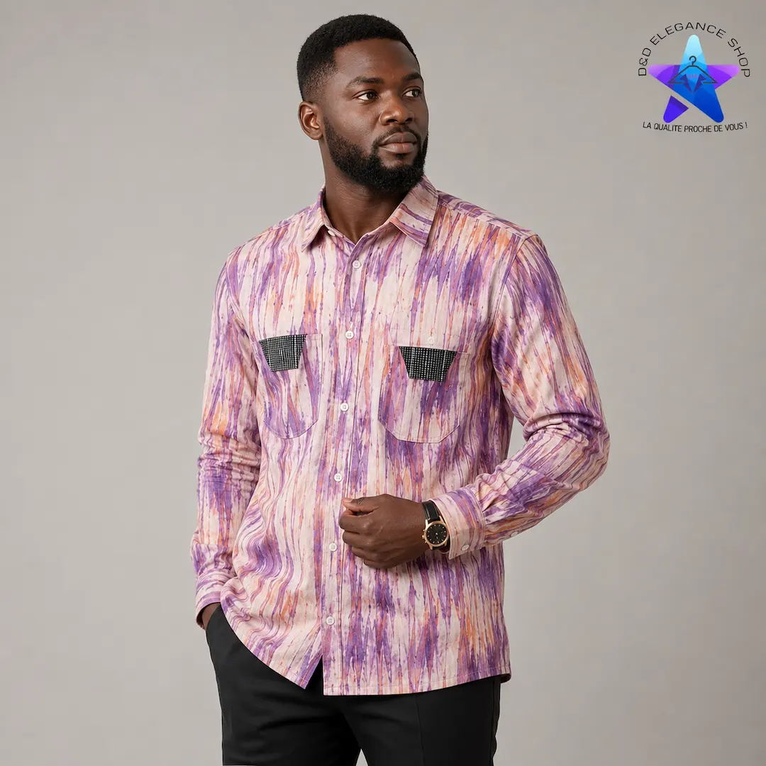 [CHE-CIV-KOK-0041] CHEMISE KOKODUNDO COTE D'IVOIRE 004 (LONGUE, XL)