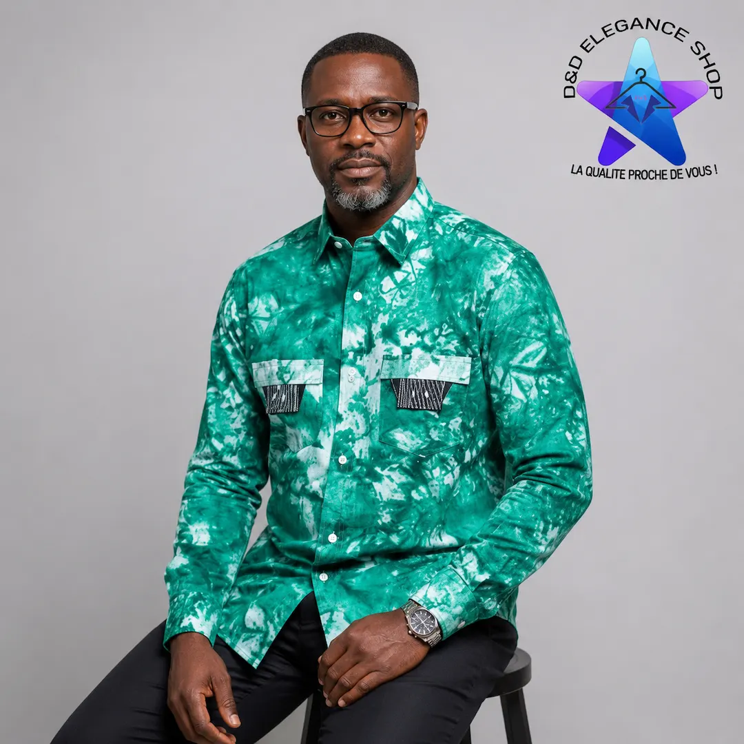 [CHE-CIV-KOK-0121] CHEMISE KOKODUNDO COTE D'IVOIRE 012 (LONGUE, XL)