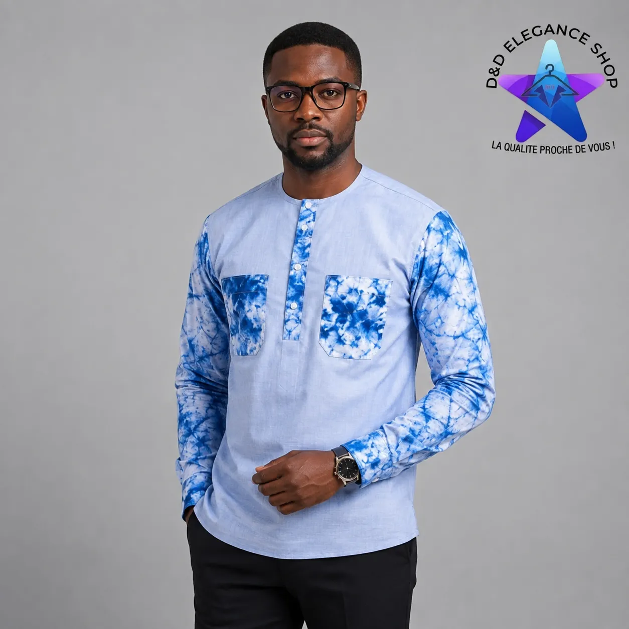 [CHE-CIV-VIP-0061] CHEMISE VIP COTE D'IVOIRE  006 (LONGUE, XL)