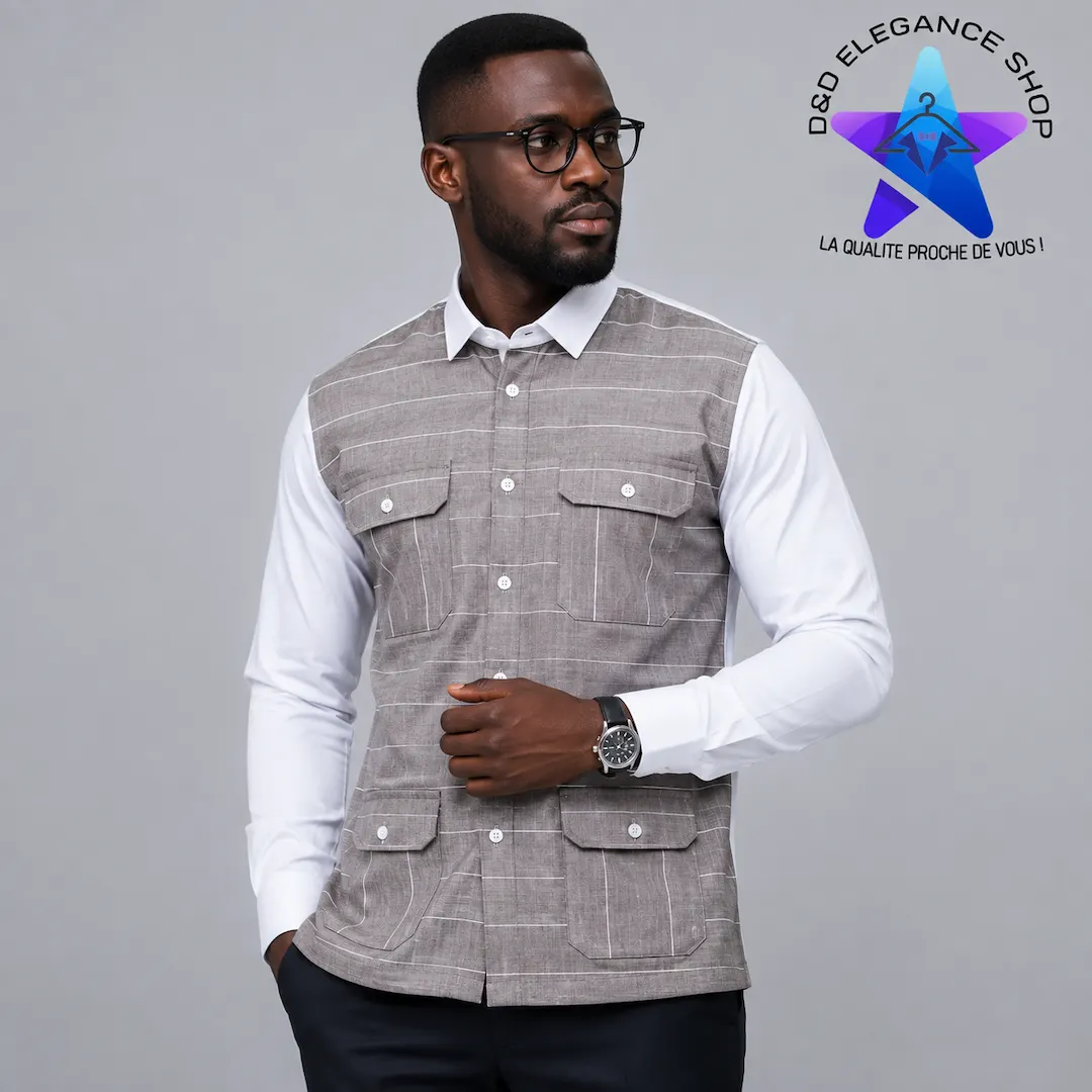 [CHE-CIV-VIP-0091] CHEMISE VIP COTE D'IVOIRE  009 (LONGUE, XL)