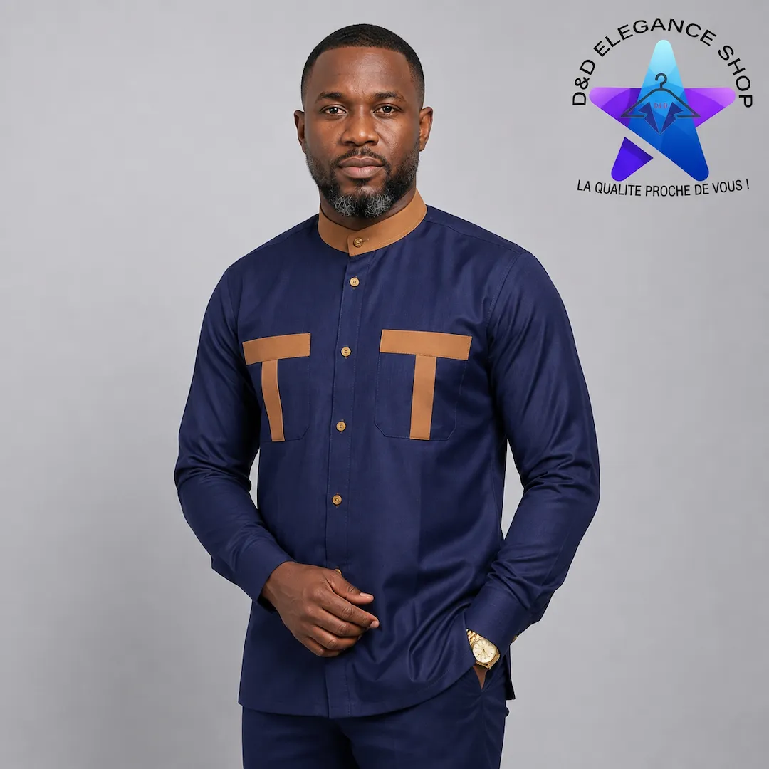 [CHE-CIV-VIP-0151] CHEMISE VIP COTE D'IVOIRE  015 (LONGUE, XL)