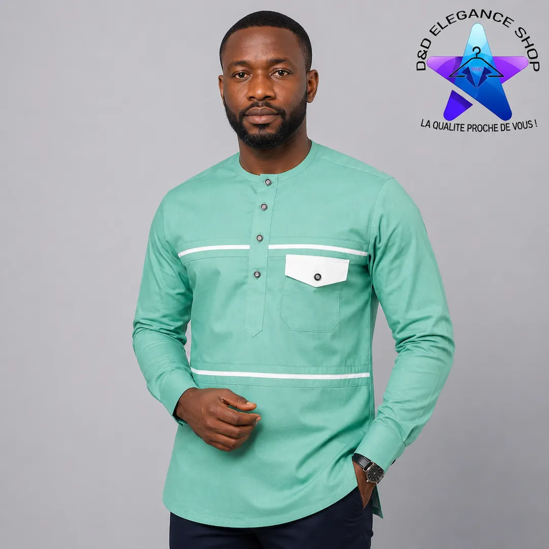 [CHE-CIV-VIP-0201] CHEMISE VIP COTE D'IVOIRE  020 (LONGUE, XL)