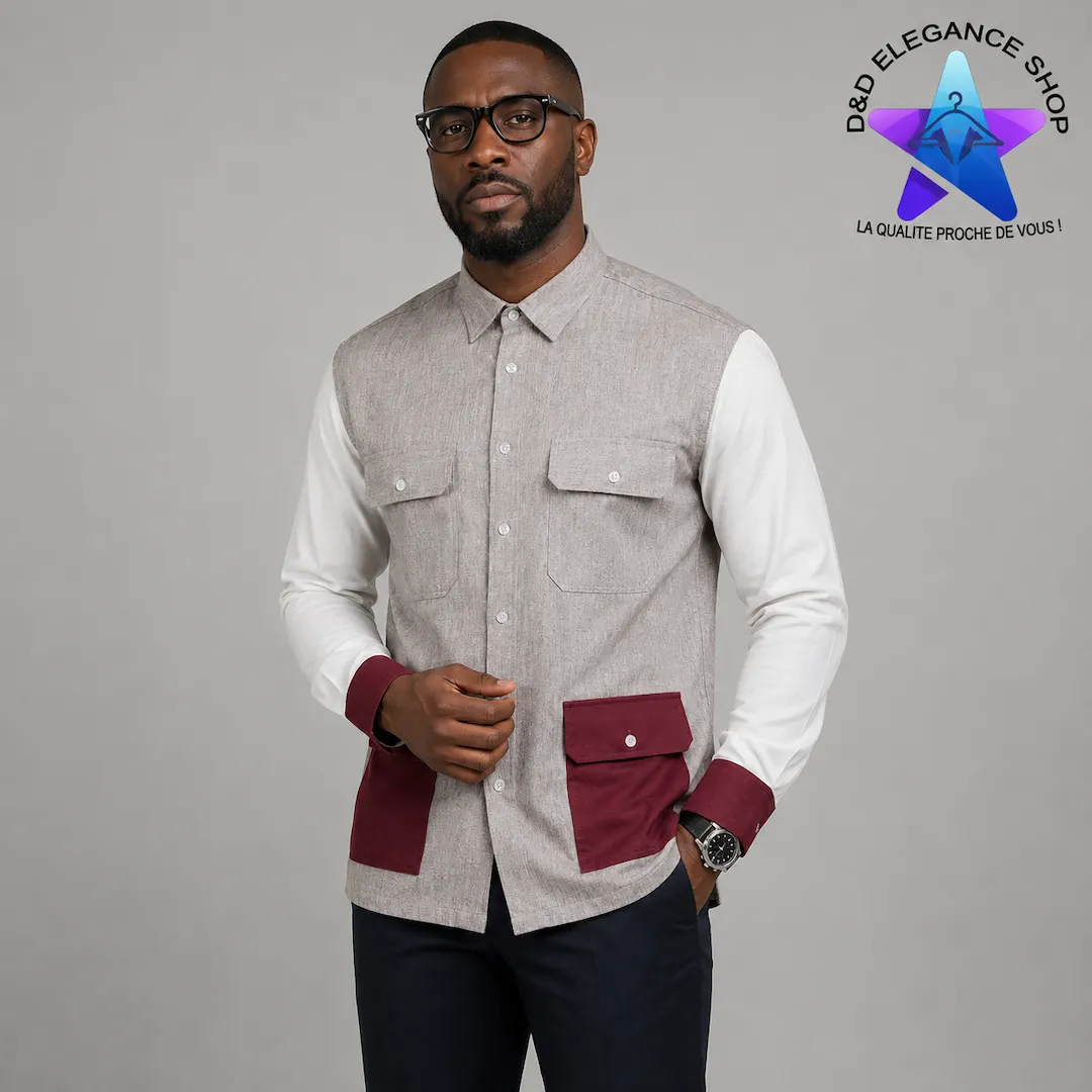 [CHE-CIV-VIP-0231] CHEMISE VIP COTE D'IVOIRE  023 (LONGUE, XL)