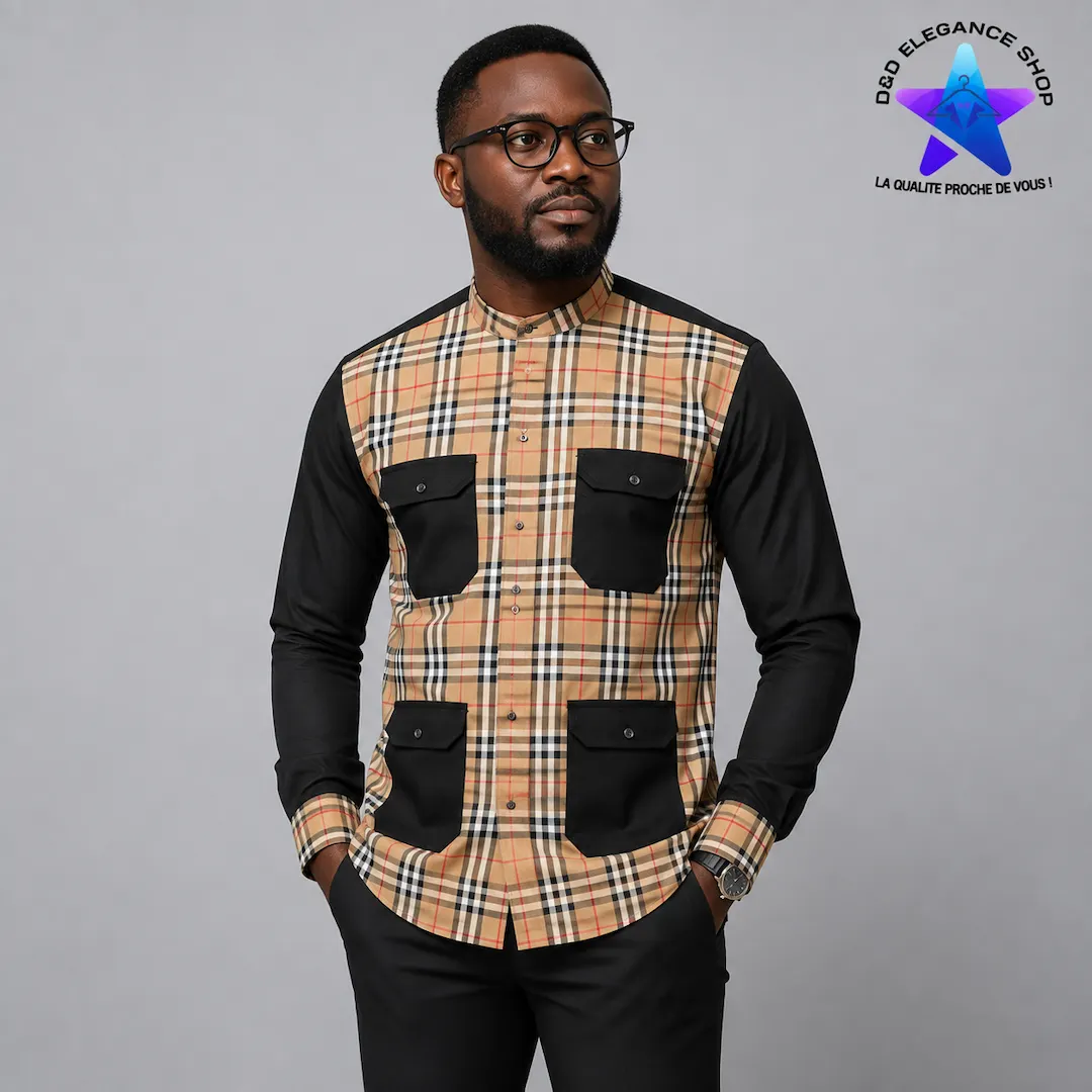 [CHE-CIV-VIP-0271] CHEMISE VIP COTE D'IVOIRE  027 (LONGUE, XL)