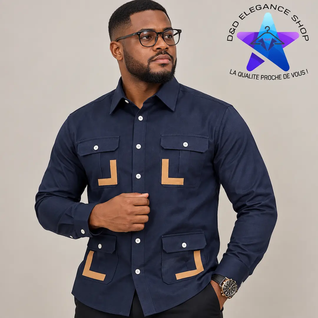 [CHE-CIV-VIP-0381] CHEMISE VIP COTE D'IVOIRE  038 (LONGUE, XL)