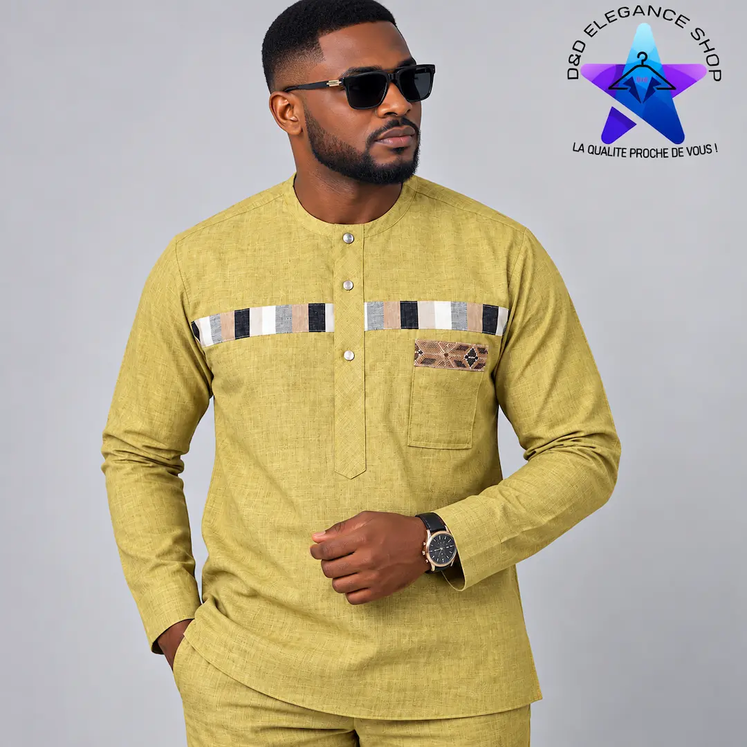 [CHE-CIV-VIP-0411] CHEMISE VIP COTE D'IVOIRE  041 (LONGUE, XL)