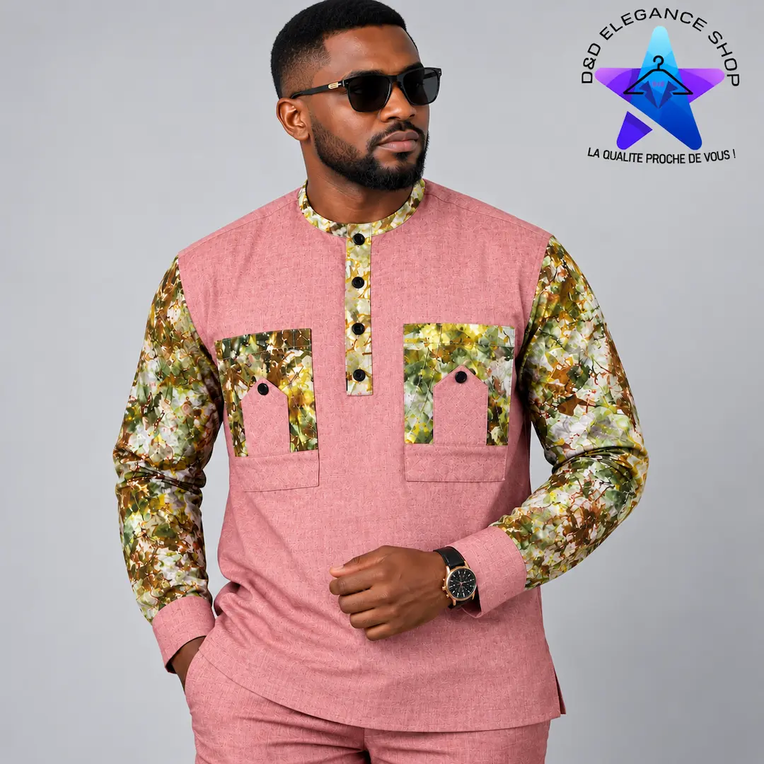 [CHE-CIV-VIP-0491] CHEMISE VIP COTE D'IVOIRE  049 (LONGUE, XL)