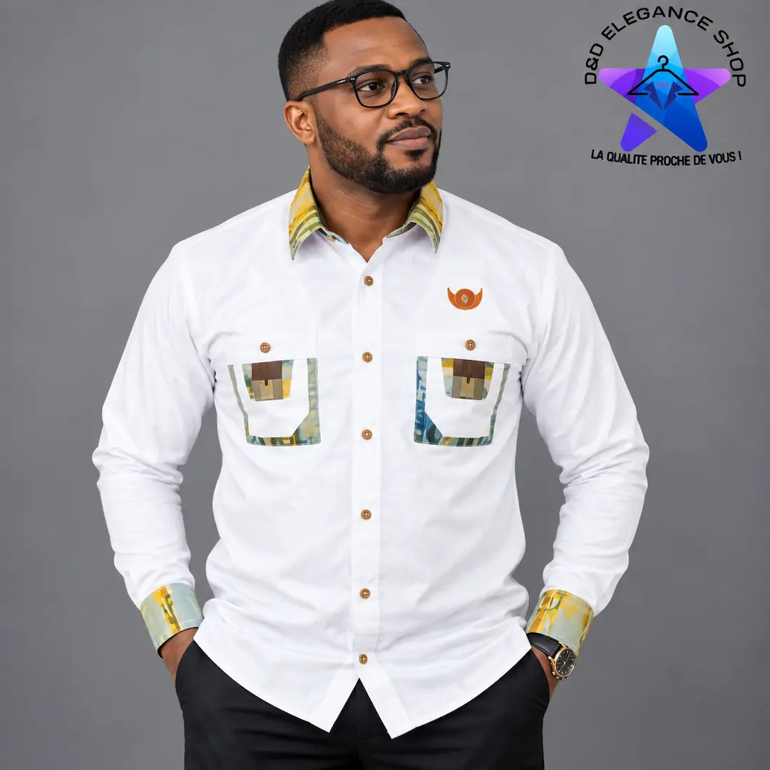 [CHE-CIV-VIP-0521] CHEMISE VIP COTE D'IVOIRE  052 (LONGUE, XL)