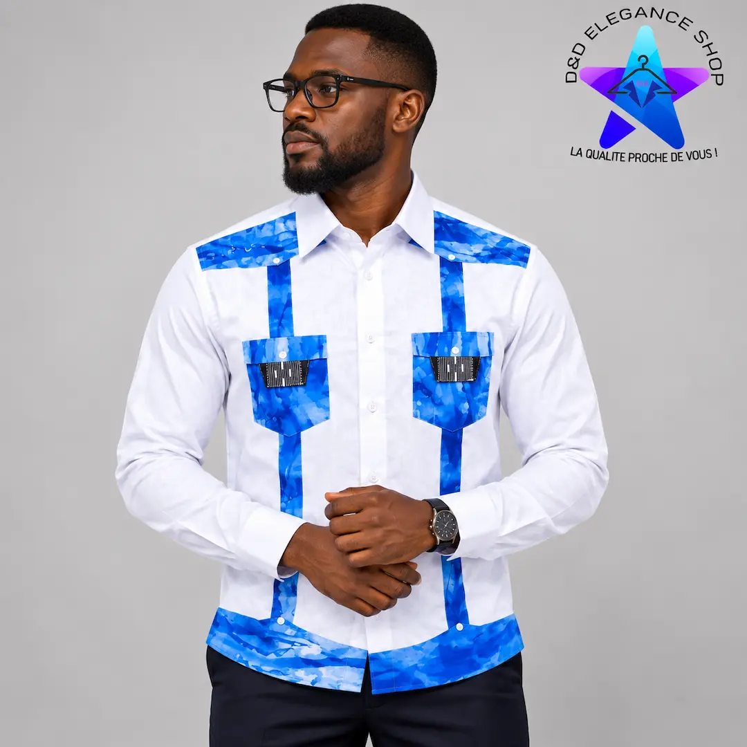[CHE-CIV-VIP-0531] CHEMISE VIP COTE D'IVOIRE  053 (LONGUE, XL)
