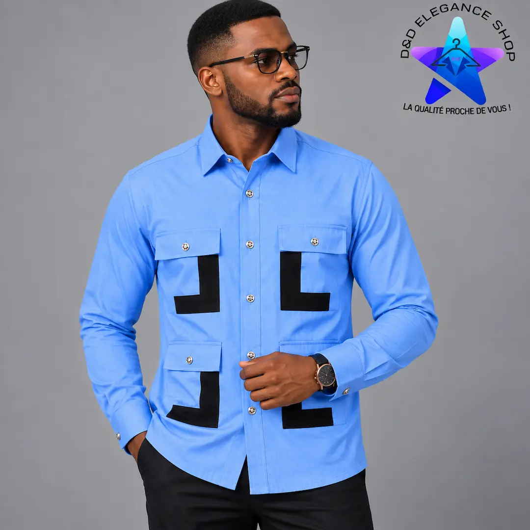 [CHE-CIV-VIP-0541] CHEMISE VIP COTE D'IVOIRE  054 (LONGUE, XL)