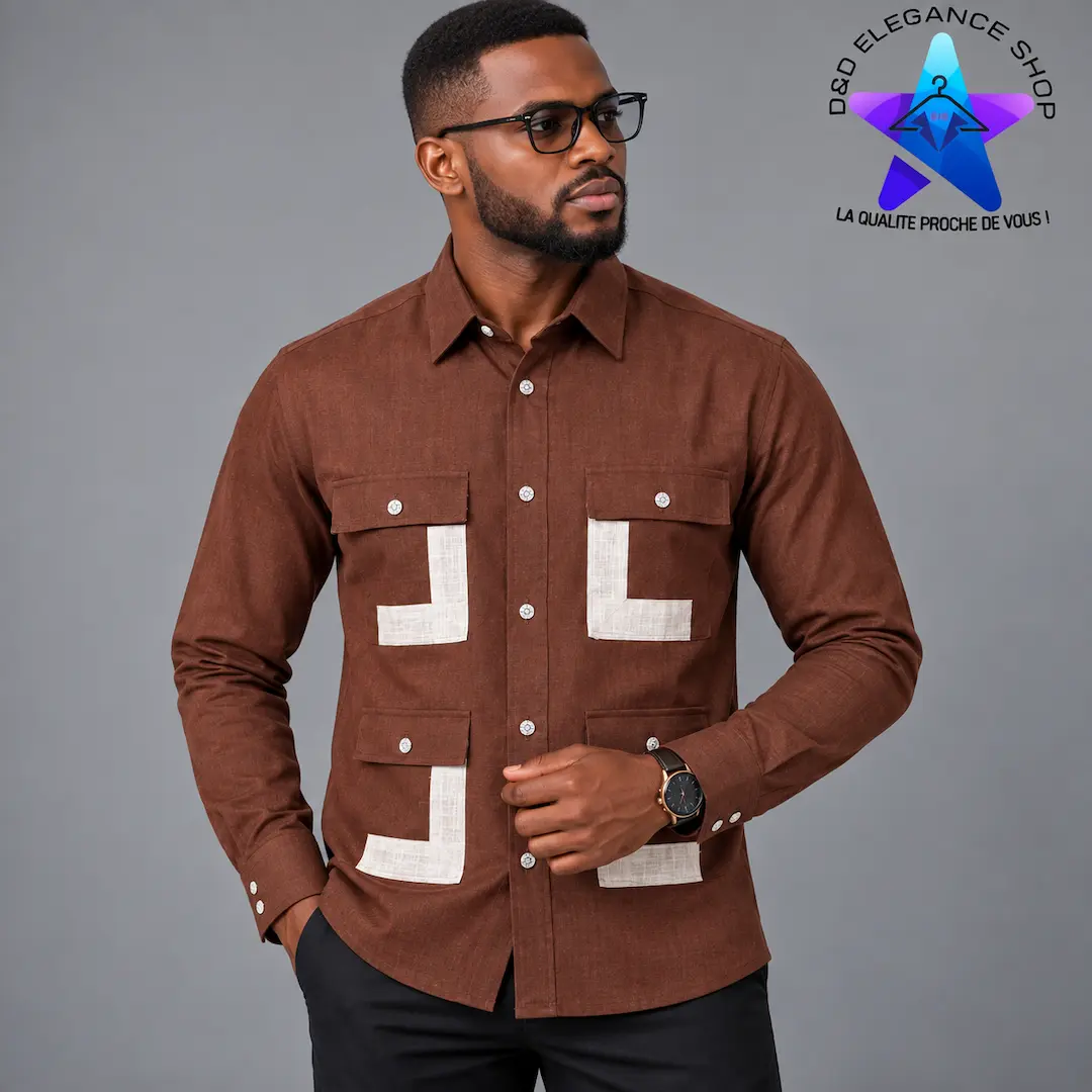 [CHE-CIV-VIP-0601] CHEMISE VIP COTE D'IVOIRE  060 (LONGUE, XL)