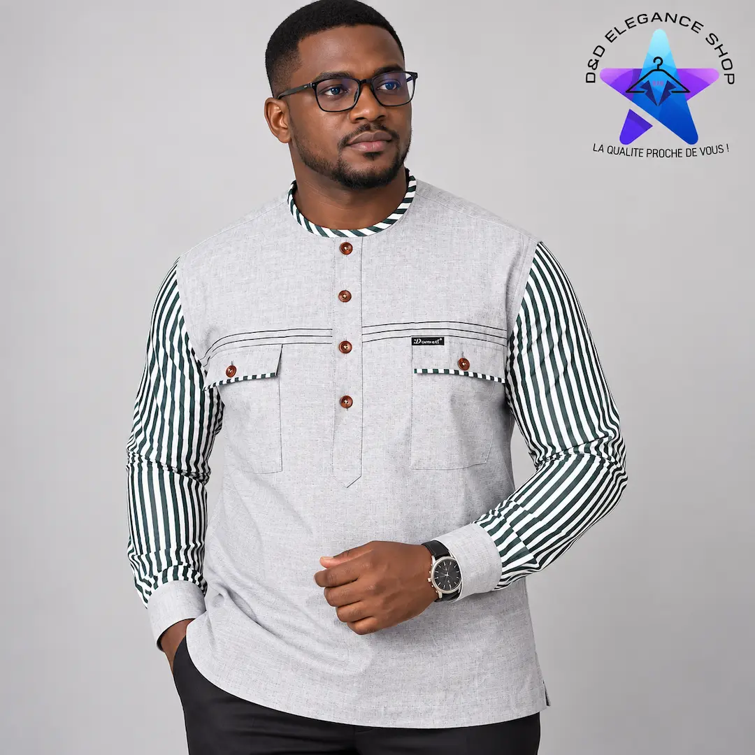 [CHE-CIV-VIP-0611] CHEMISE VIP COTE D'IVOIRE  061 (LONGUE, XL)
