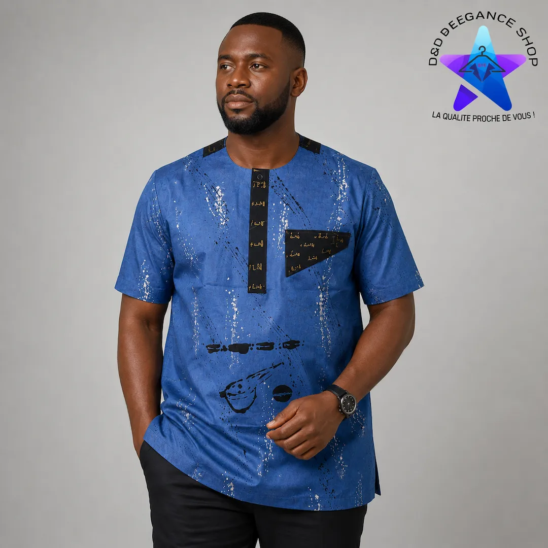 [CHE-BUR-BOG-0011] CHEMISE BOGOLAN BURKINA  001 (LONGUE, XL)