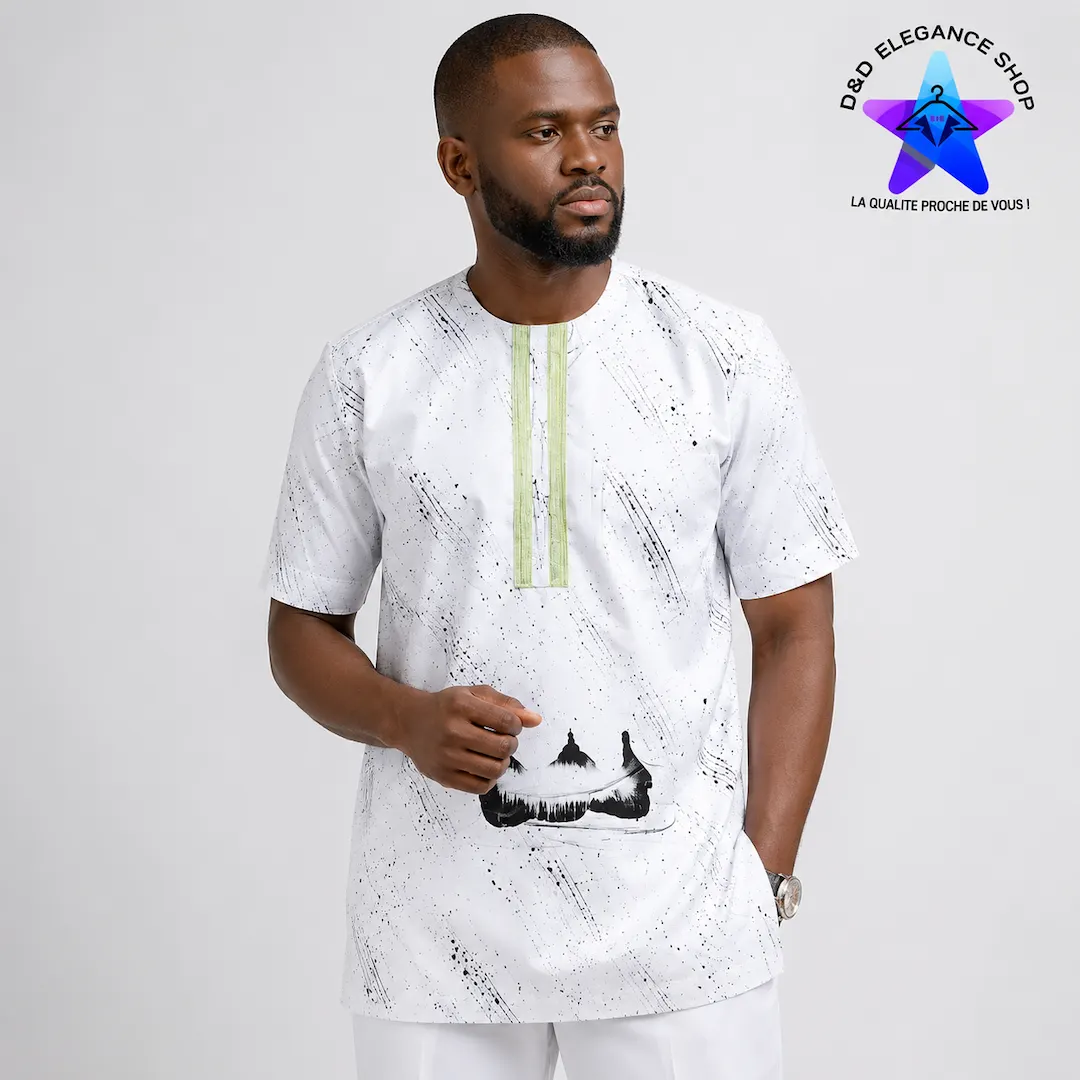 [CHE-BUR-BOG-0031] CHEMISE BOGOLAN BURKINA  003 (LONGUE, XL)