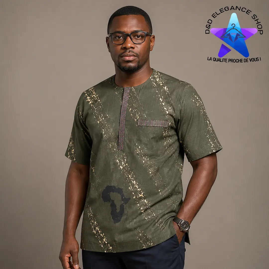 [CHE-BUR-BOG-0081] CHEMISE BOGOLAN BURKINA  008 (LONGUE, XL)
