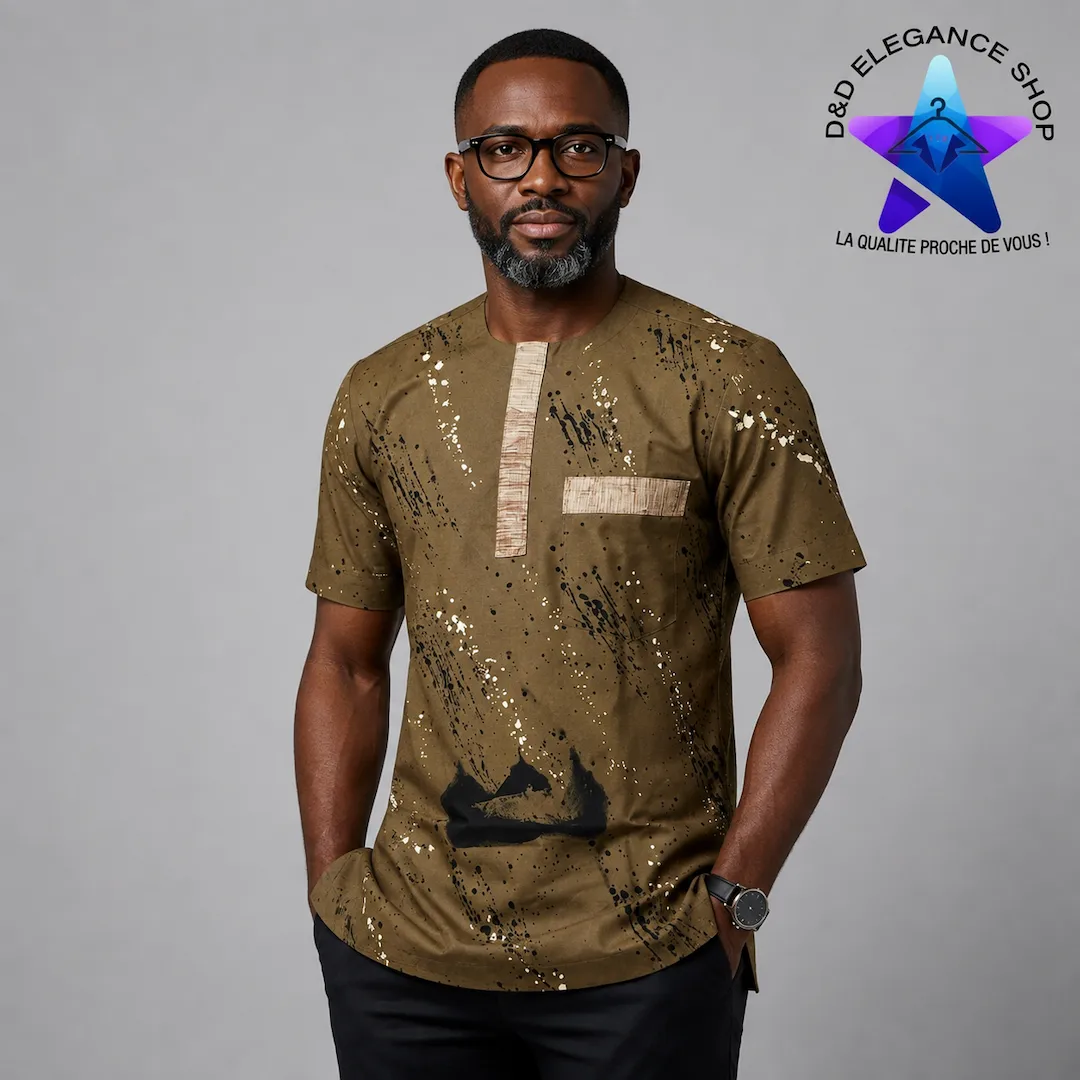 [CHE-BUR-BOG-0101] CHEMISE BOGOLAN BURKINA  010 (LONGUE, XL)