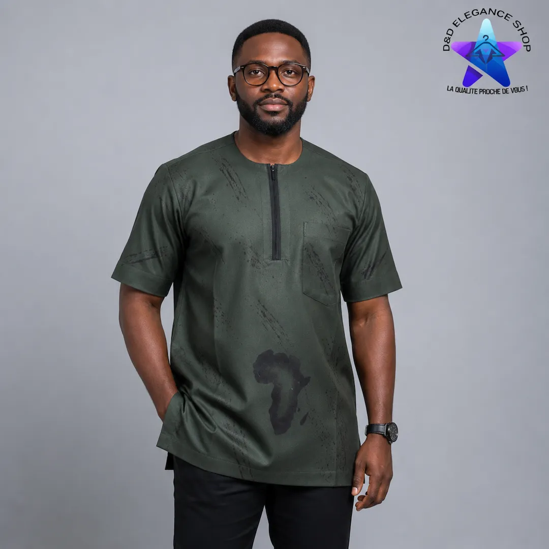[CHE-BUR-BOG-0131] CHEMISE BOGOLAN BURKINA  013 (LONGUE, XL)
