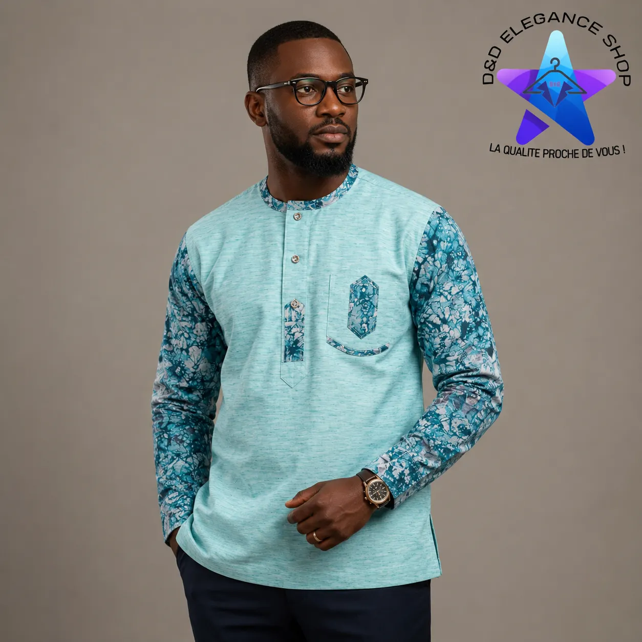 [CHE-BUR-OKA-0021] CHEMISE  OKASA BURKINA 002 (LONGUE, XL)