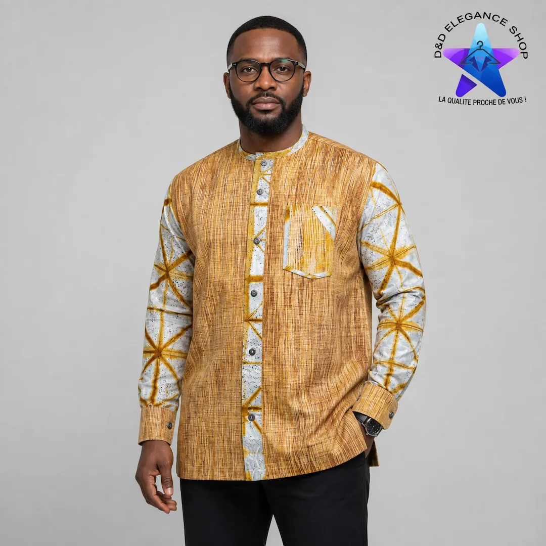 [CHE-BUR-OKA-0031] CHEMISE  OKASA BURKINA 003 (LONGUE, XL)