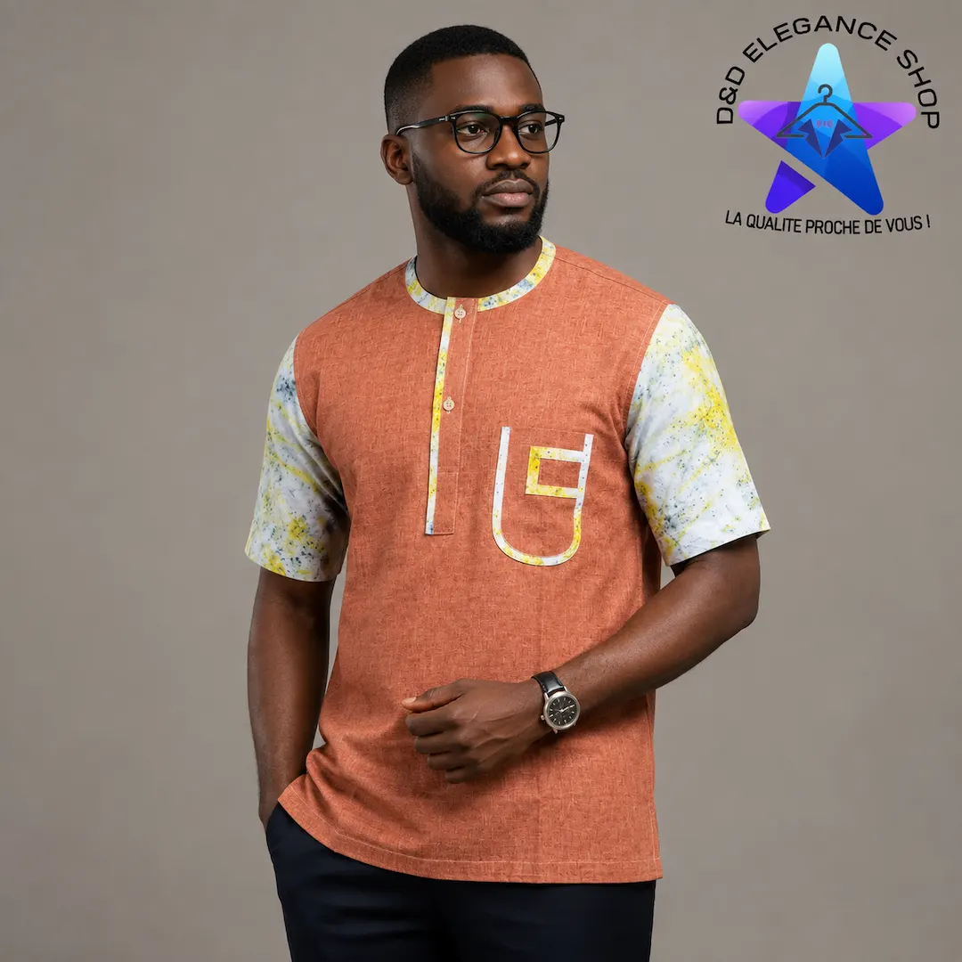 [CHE-BUR-OKA-0071] CHEMISE  OKASA BURKINA 007 (LONGUE, XL)