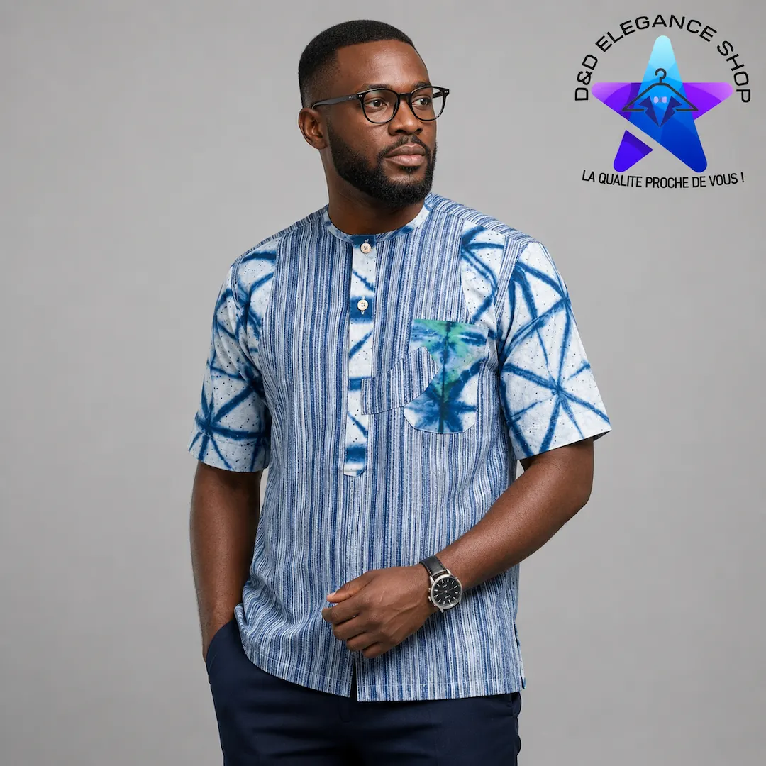 [CHE-BUR-OKA-0081] CHEMISE  OKASA BURKINA 008 (LONGUE, XL)