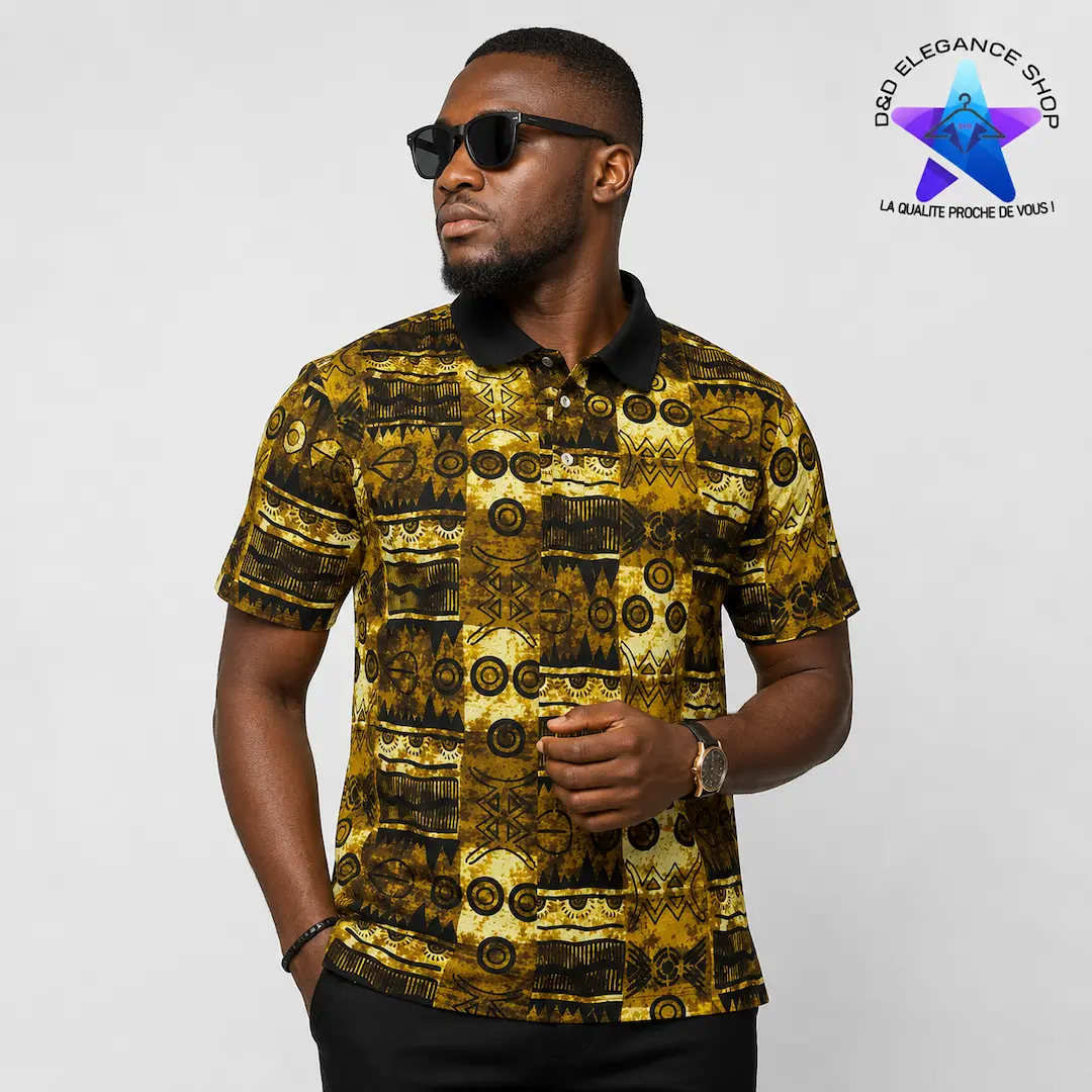 [CHE-CIV-POU-0341] CHEMISE  POLO UNIQUE COTE D'IVOIRE 034 (LONGUE, XL)