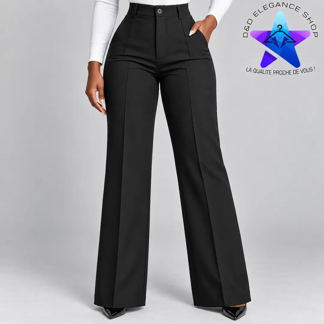 [PAN-FEM-TIS-0051] PANTALON TISSU FEMME 001 (CHOCOLAT, 28 (XS))