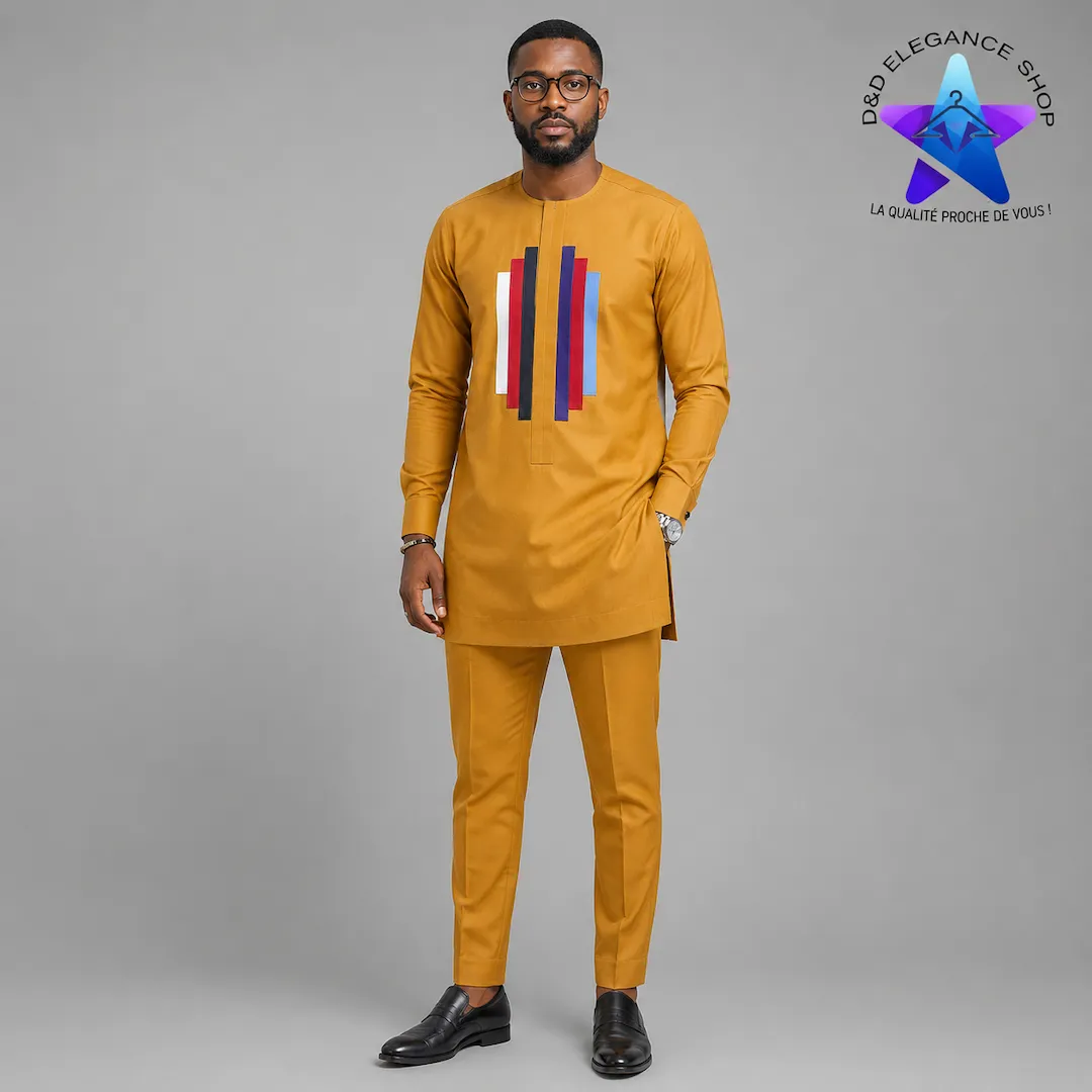 ENSEMBLE TUNIQUE 2 PIECES HOMME COTE D'IVOIRE  012