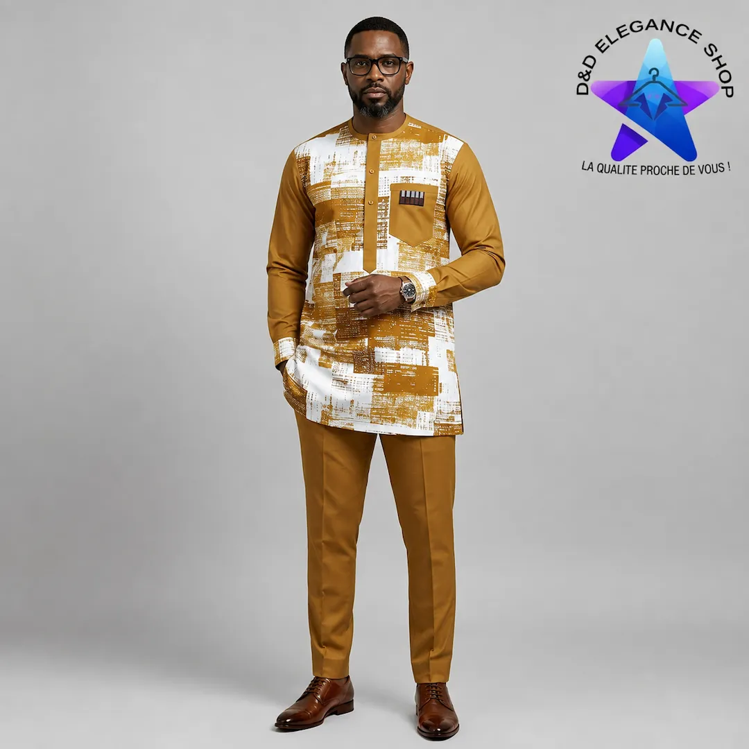 ENSEMBLE TUNIQUE 2 PIECES HOMME COTE D'IVOIRE  020