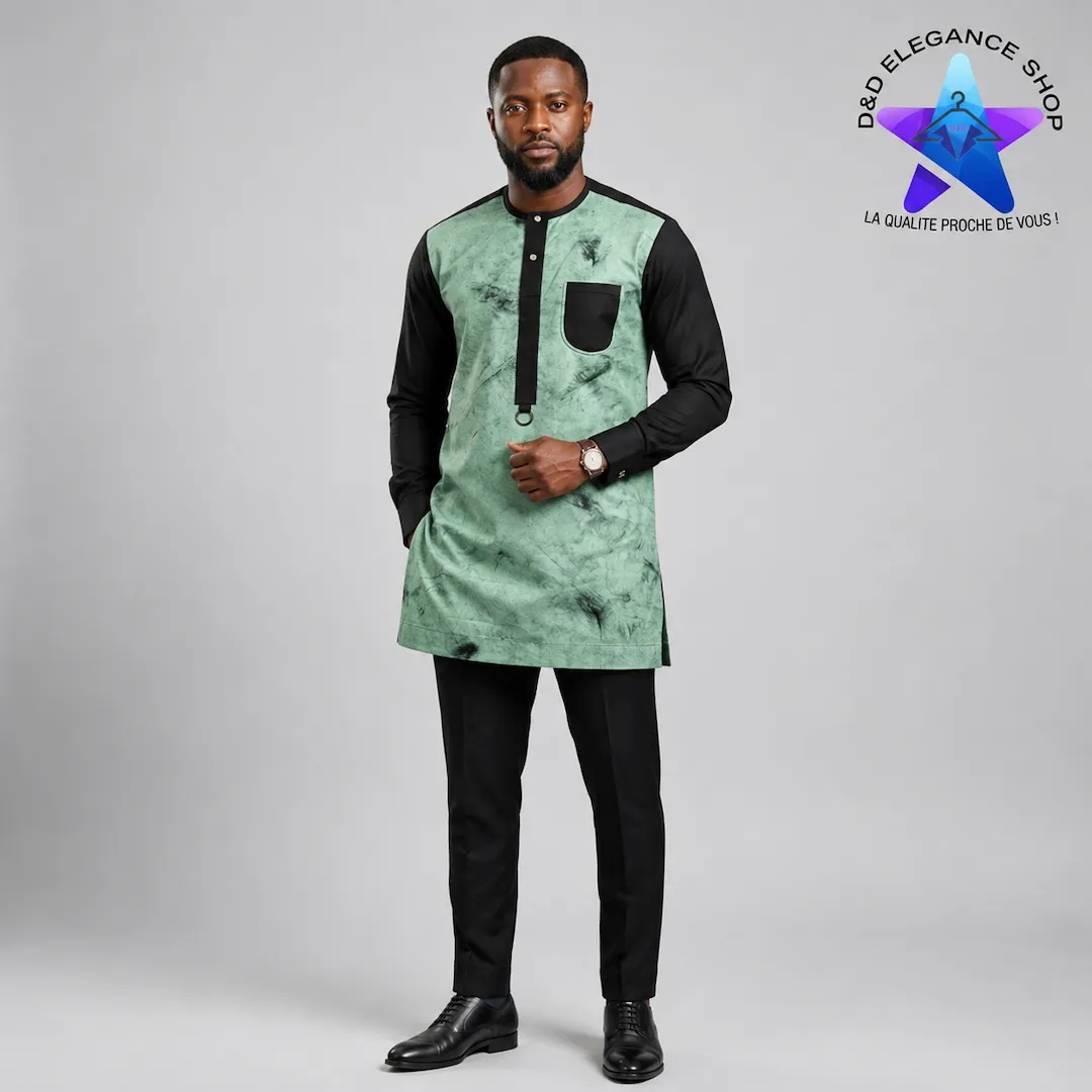 ENSEMBLE TUNIQUE 2 PIECES HOMME COTE D'IVOIRE  023