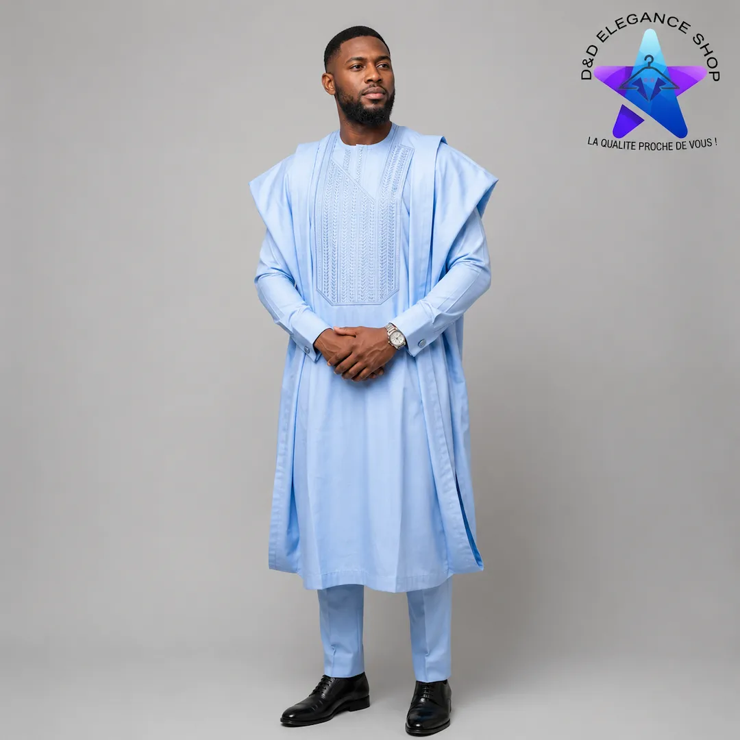 ENSEMBLE TUNIQUE 3 PIECES HOMME COTE D'IVOIRE 003
