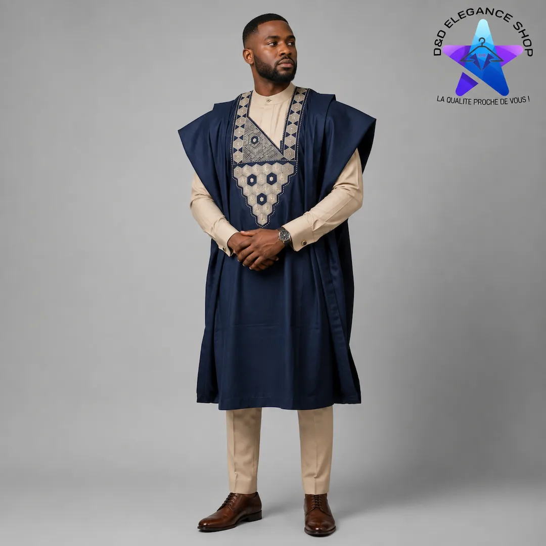 ENSEMBLE TUNIQUE 3 PIECES HOMME COTE D'IVOIRE 005
