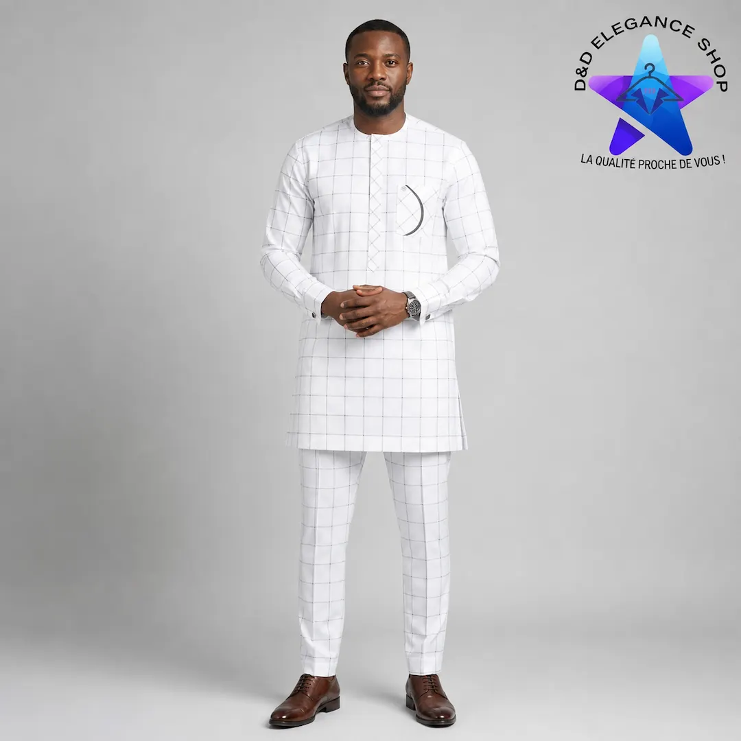 ENSEMBLE TUNIQUE  2 PIECES HOMME MALI 004