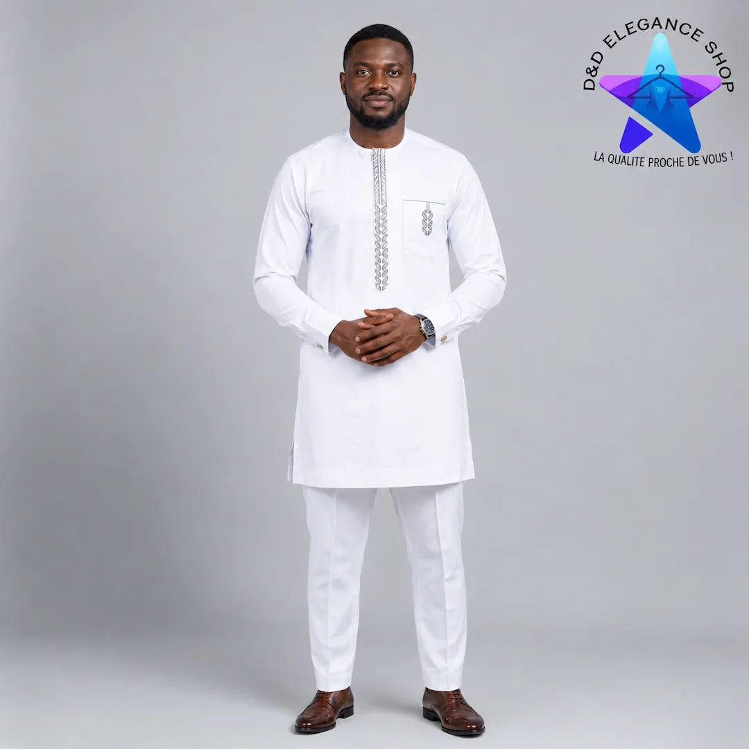ENSEMBLE TUNIQUE  2 PIECES HOMME MALI 007