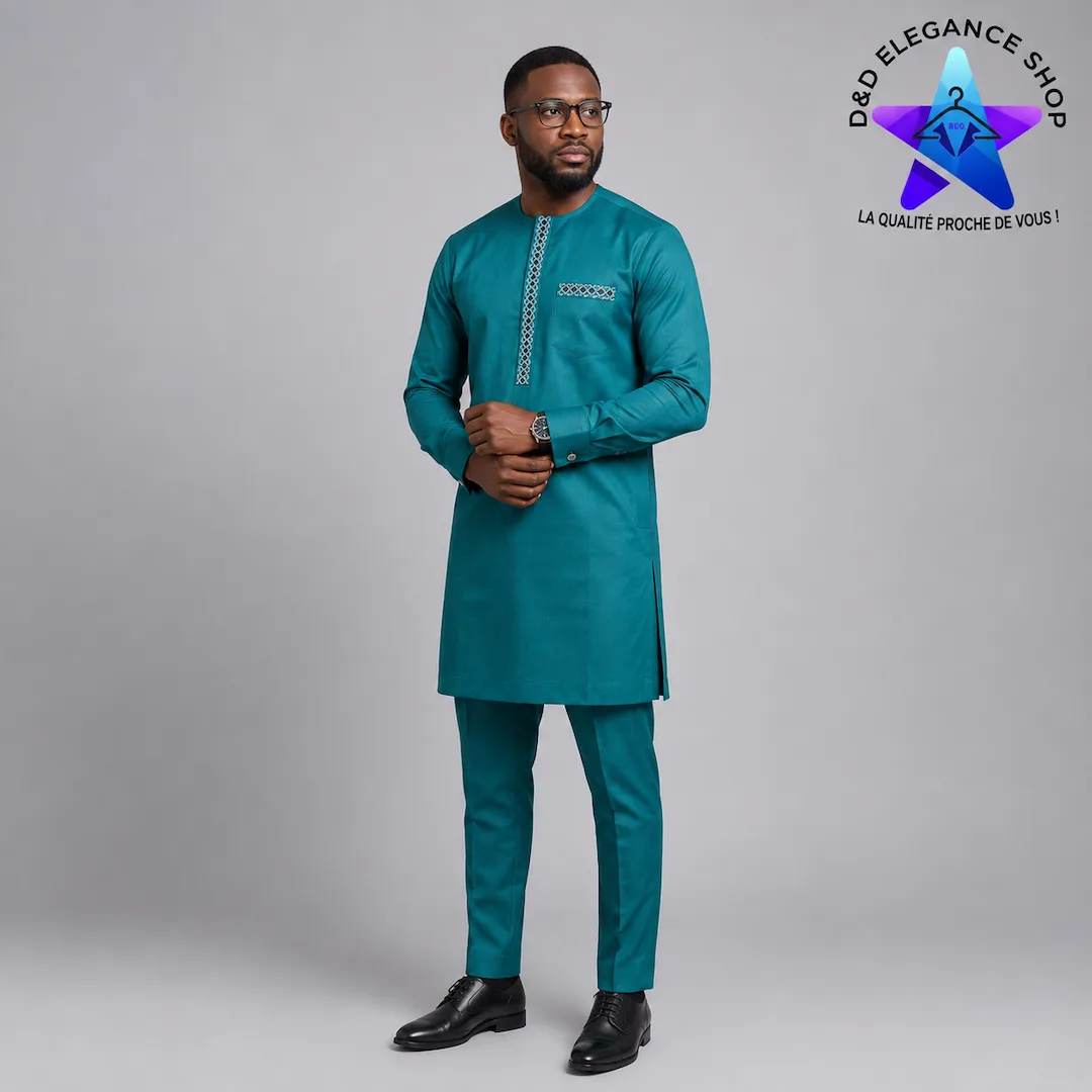 ENSEMBLE TUNIQUE  2 PIECES HOMME SENEGAL 003