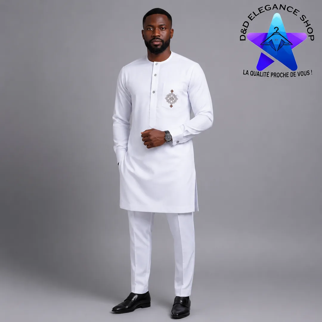 ENSEMBLE TUNIQUE  2 PIECES HOMME SENEGAL 012